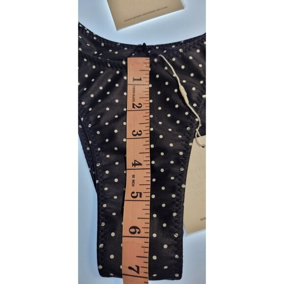 SAME Bikiny Set 2pc Womens Swim The Lady Bra 90's Polka Dot Sz Xs Black/White - Picture 9 of 11